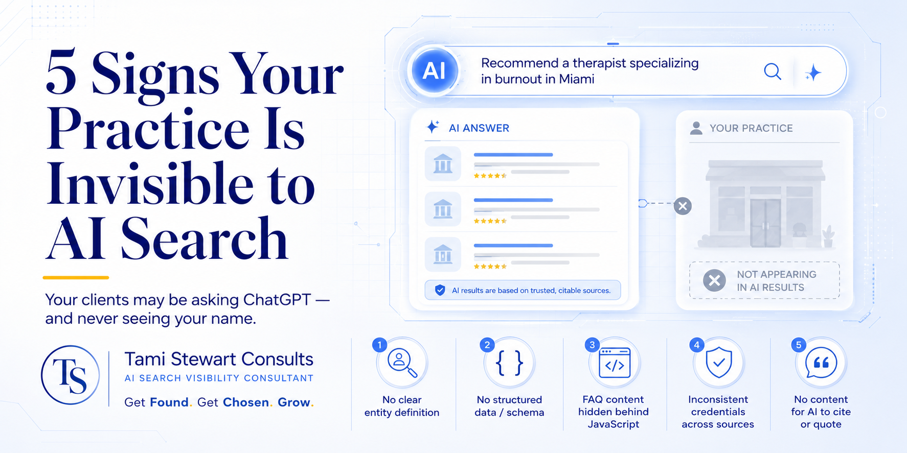 Five signs a practice is invisible to AI search